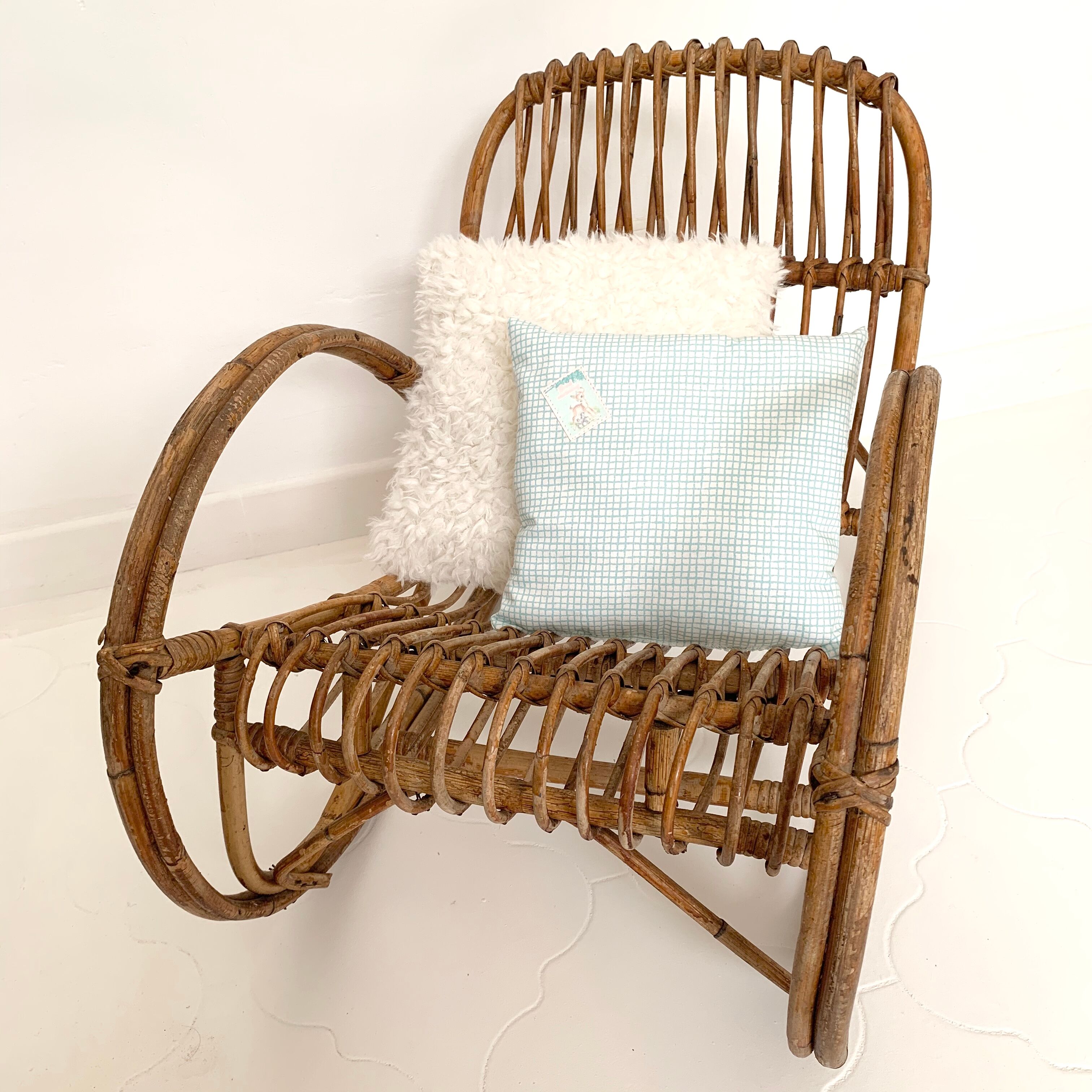 Rocking-chair child rattan