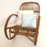 Rocking-chair child rattan