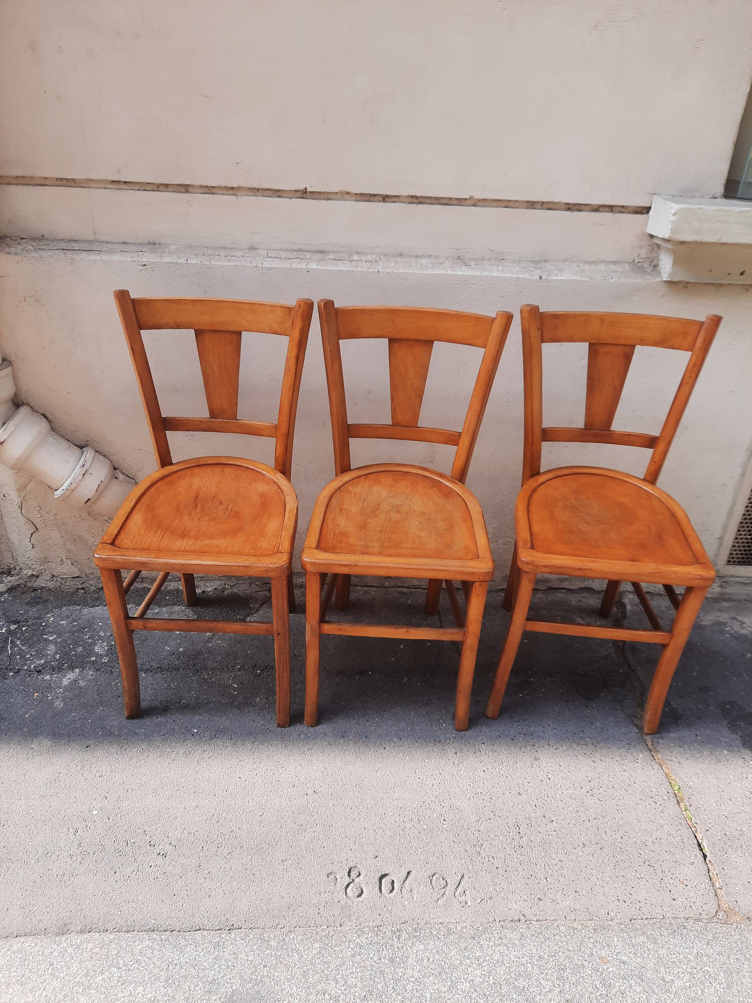 Lot de 3 chaises bistrot