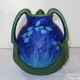 Vase en grès émaillé, à décor floral, signé e. lachenal – fin xixe