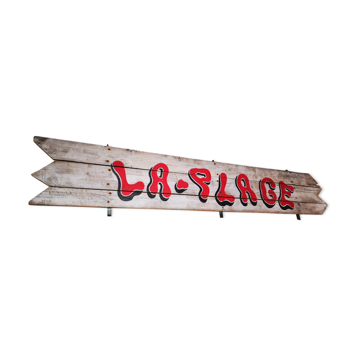 Old "the beach" sign