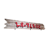 Old "the beach" sign