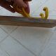 vintage yellow wall coat rack "Ghidini Italy"