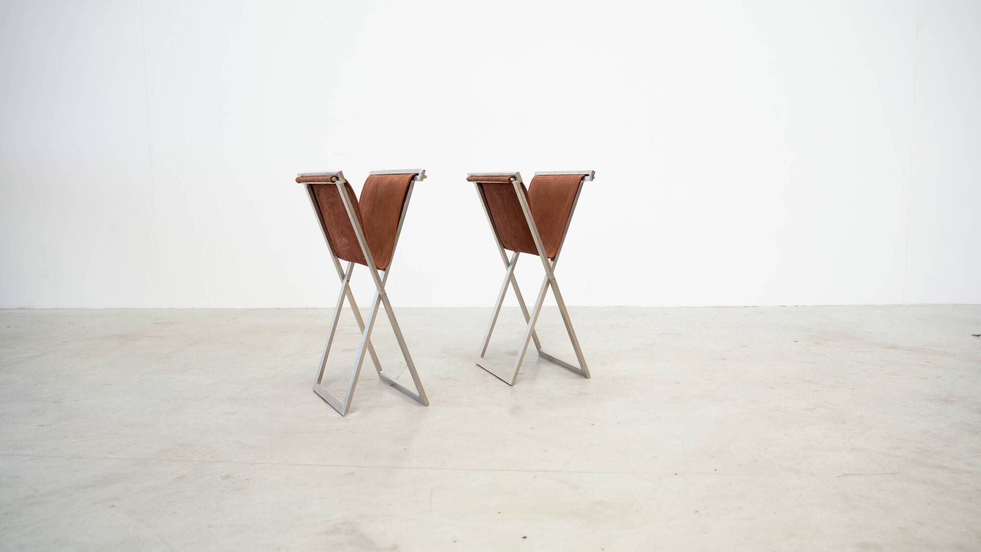 Pair of folding stools by Michael Christensen