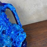 Vallauris blue brutalist vase