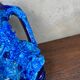 Vase brutaliste bleu vallauris