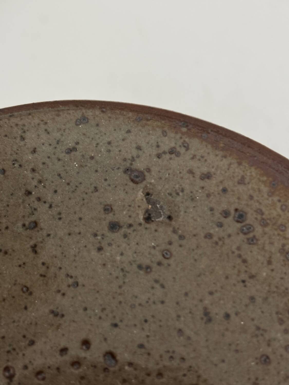 Glazed pottery water butter dish