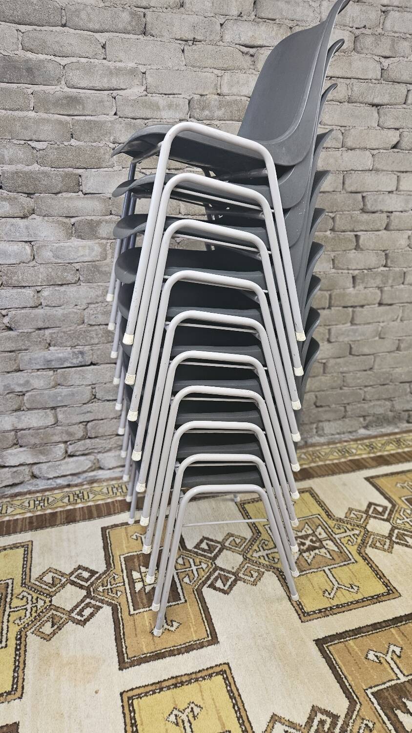 Lot of 10 Helmut Starke chairs from the 1970s