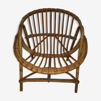 Vintage rattan armchair