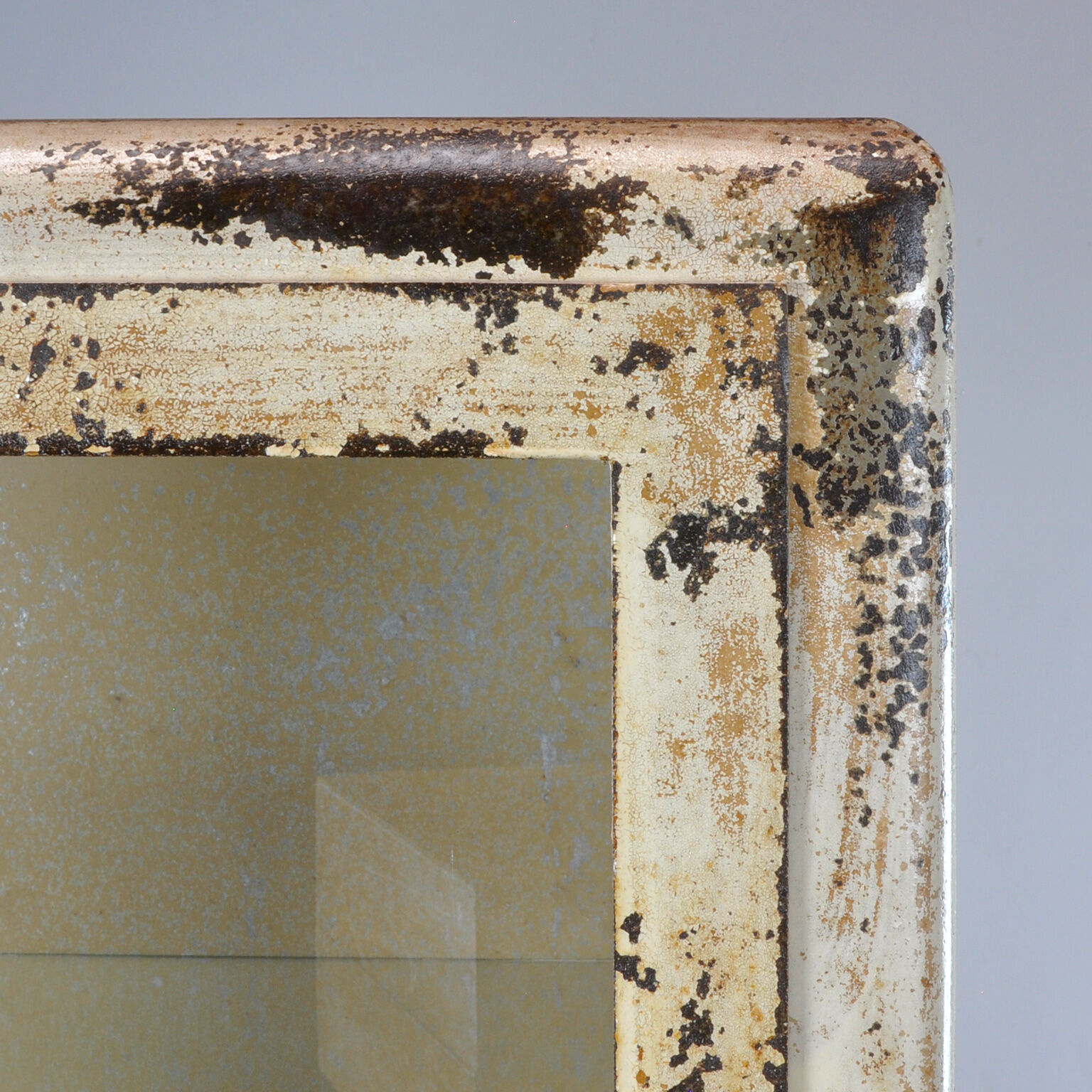 Vintage Steel And Glass Medical Cabinet, 1930's