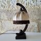 Vintage rattan bow lamp