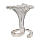 Flared glass vase rotating foot