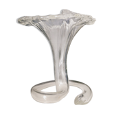 Flared glass vase rotating foot