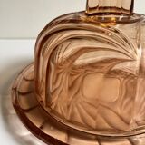 Cloche en verre rose