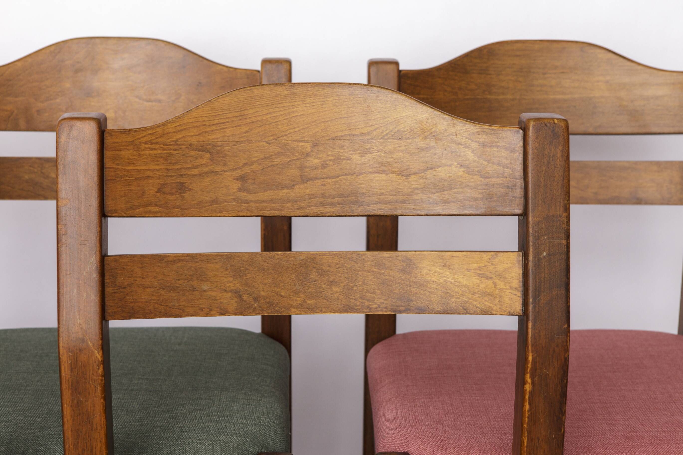 Set of 5 Vintage Dining Chairs, 1960s–1970s | Colorful Upholstered Vintage