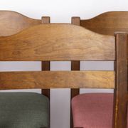 Set of 5 Vintage Dining Chairs, 1960s–1970s | Colorful Upholstered Vintage