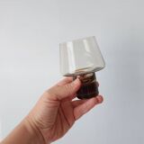 Smoked 70s carafe and glass set