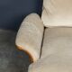 Vintage 20th century cream velvet "tulip" seating suite by km wilkins c1970