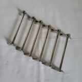 6 Silver metal knife holders