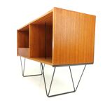 Gibbs teak record sideboard on hairpin legs mid century