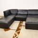 Mid-Century modular sofa in leather by De Sede, Set of 5, 1970s