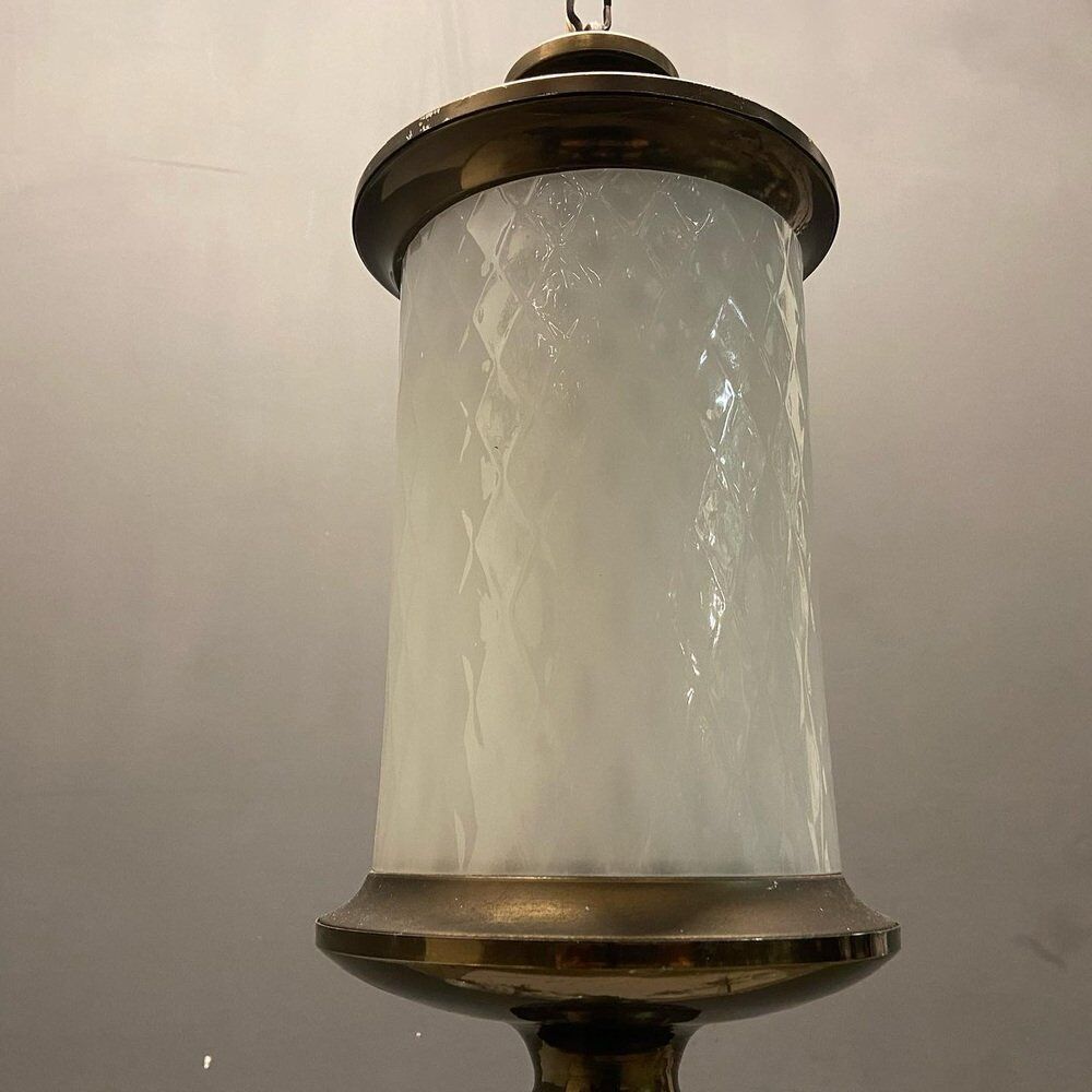 Italian murano glass pendants lights, set of 2