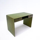 Bureau en bois vert du milieu du siècle