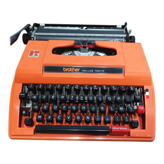Vintage Brother Deluxe 750 TR Orange typewriter