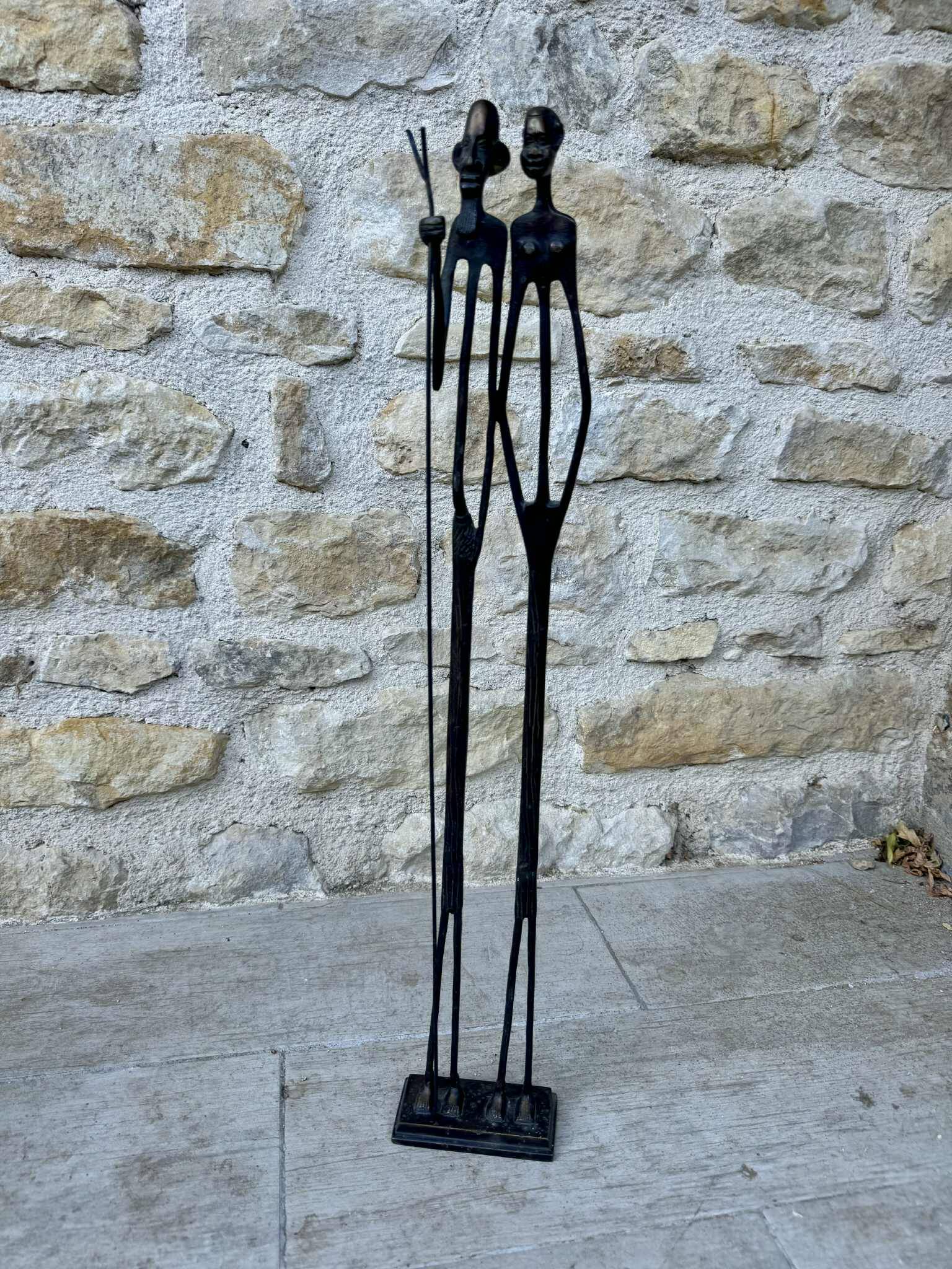 Large African bronze sculpture