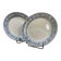 Pair of round Minton English porcelain dishes, Florentine pattern