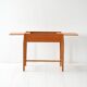 Vintage Scandinavian elm coffee table with storage compartment