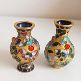 Vases miniatures cloisonnés