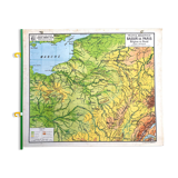 Carte 61 - carte physique et politique - bassin de paris - région du nord - vidal-lablache