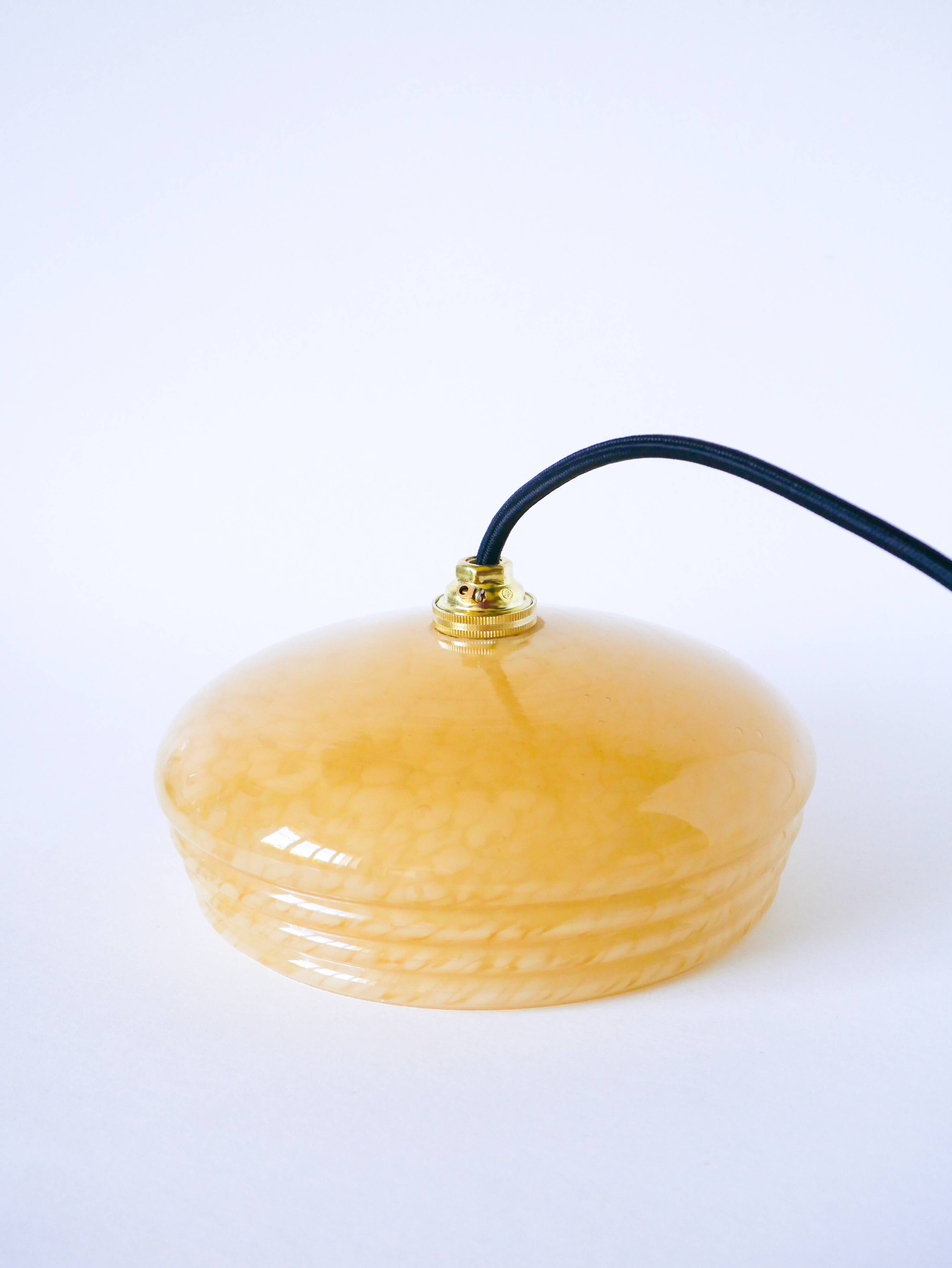 Clichy glass suspension, Pale Yellow, 1930 - 22.5 x 7.5 cm