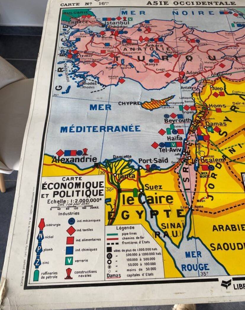 Old map school West Asia (n 16 bis) - Edouard Bruley
