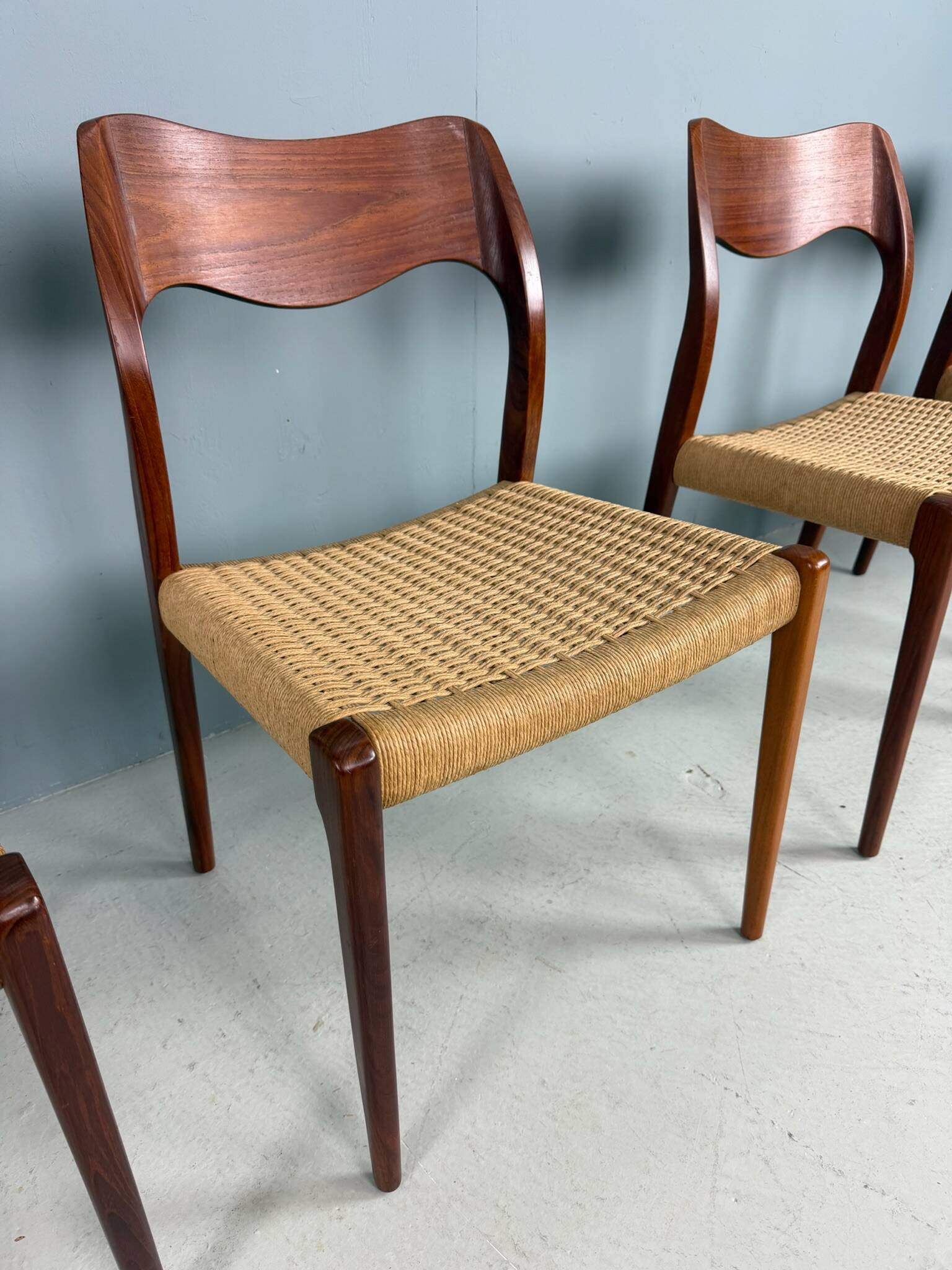 Set of 4 teak Niels O. Møller dining chairs - Model 71, Denmark