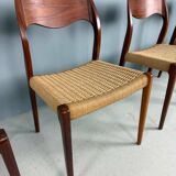 Set of 4 teak Niels O. Møller dining chairs - Model 71, Denmark