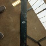 Table Roche Bobois glass and metal of the 80