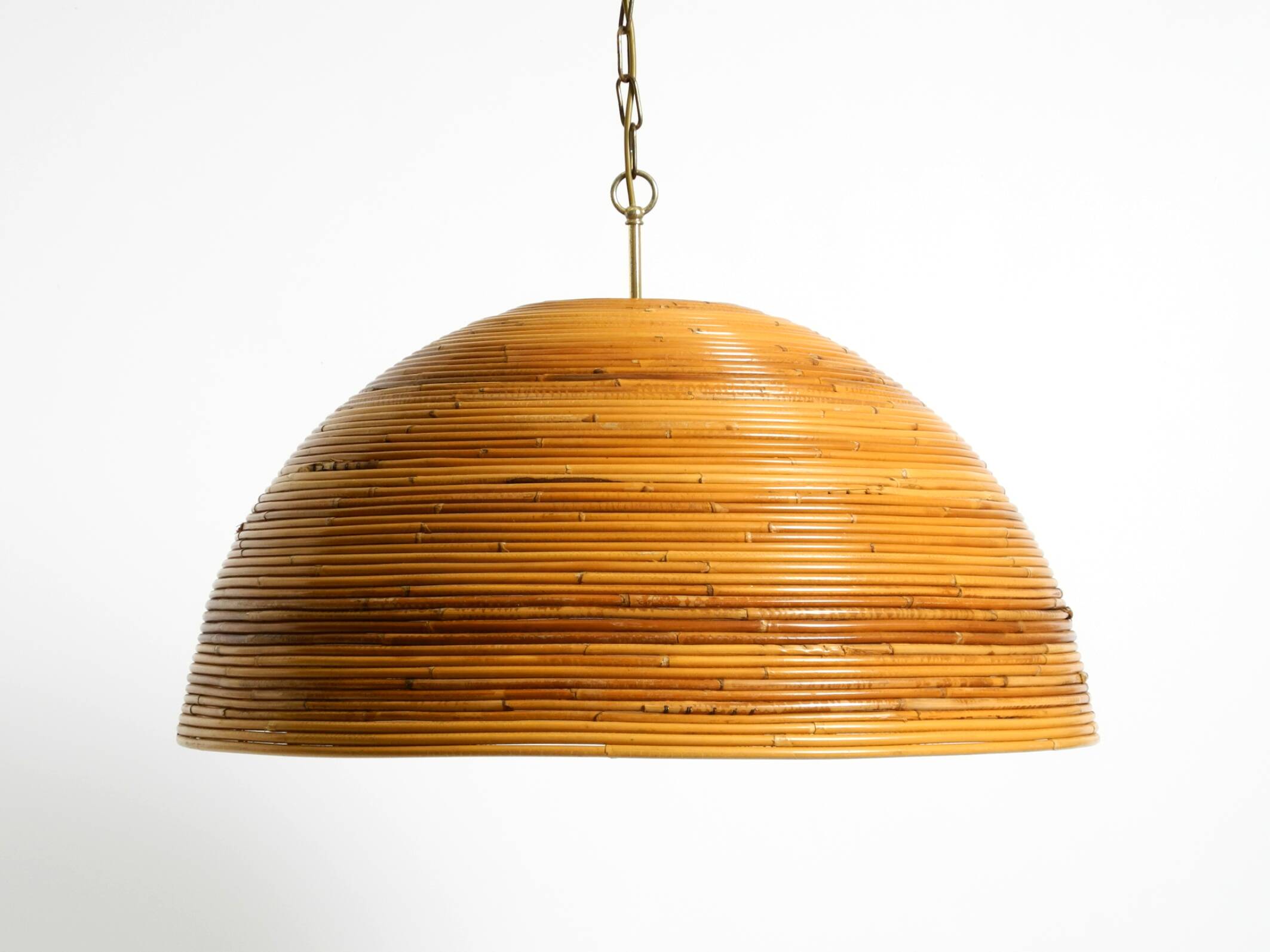 Italian 1970s bamboo ceiling pendant lamp | Ø 72 cm | Vivai del Sud