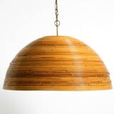Italian 1970s bamboo ceiling pendant lamp | Ø 72 cm | Vivai del Sud