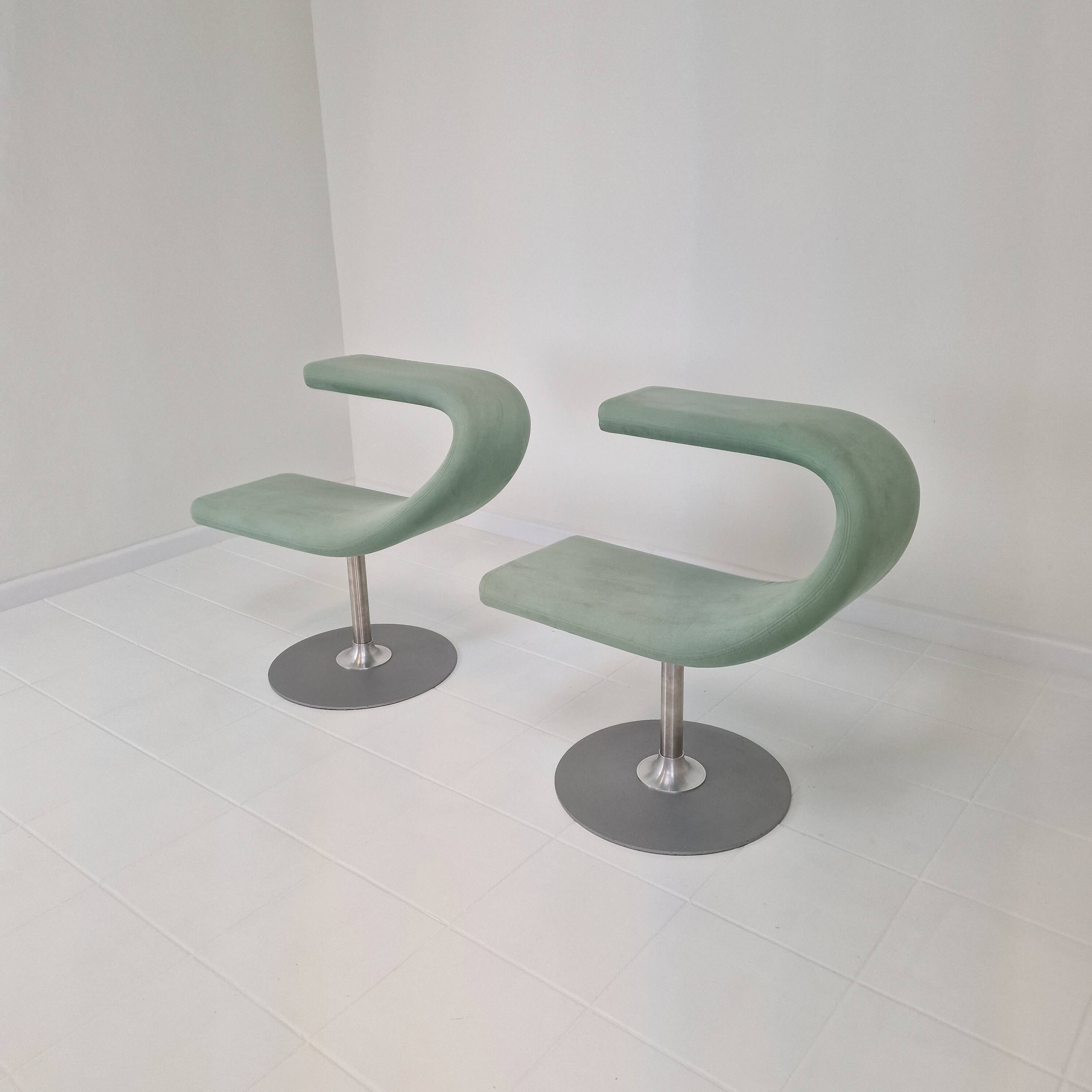 Set of 2 Bla Station Innovation C Swivel Chairs by Fredrik Mattson, Sweden