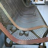 Banc de jardin métal perforé rené malaval 1950/60