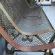 Garden bench perforated metal René Malaval 1950/60
