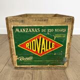 Wooden fruit transport box Argentina 1958