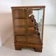 Solid Oak Haberdashery Glass Showcase with 16 Drawers – ca. 1940s