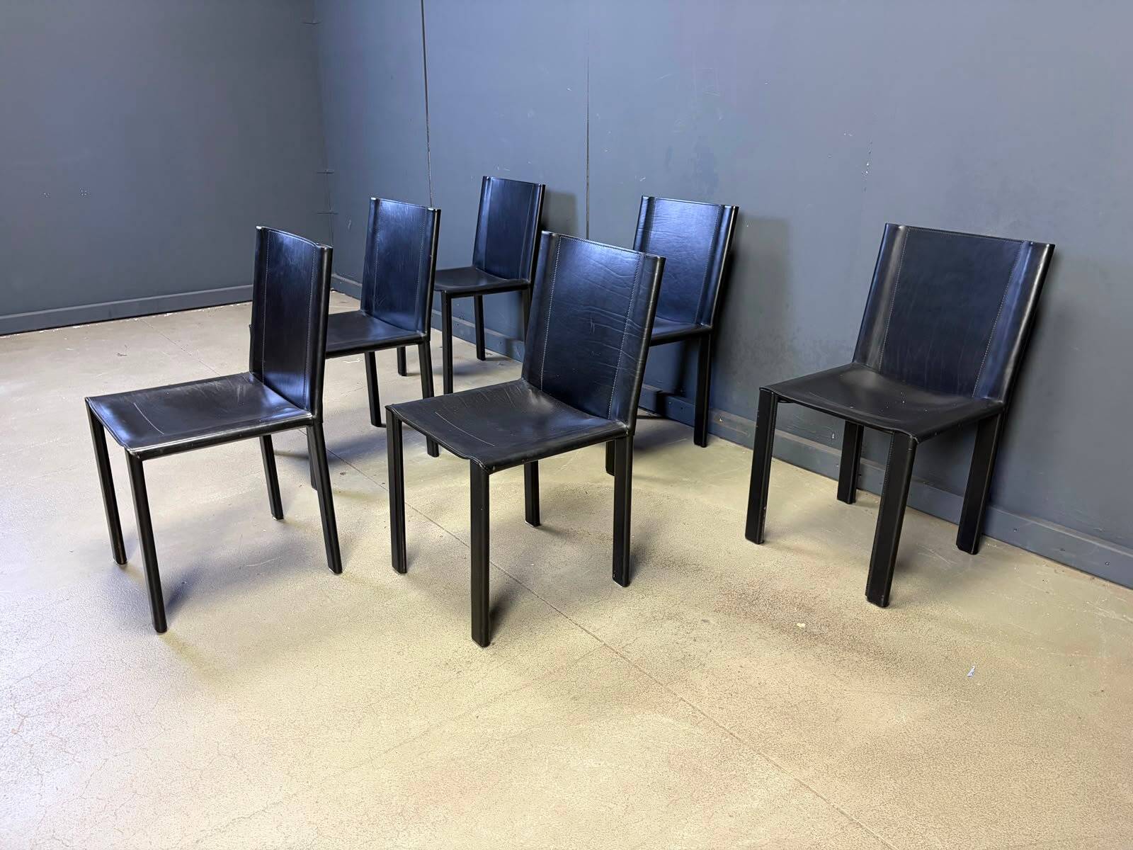 Carlo Bartoli dining chairs for Matteo Grassi, set of 6 - 1980s