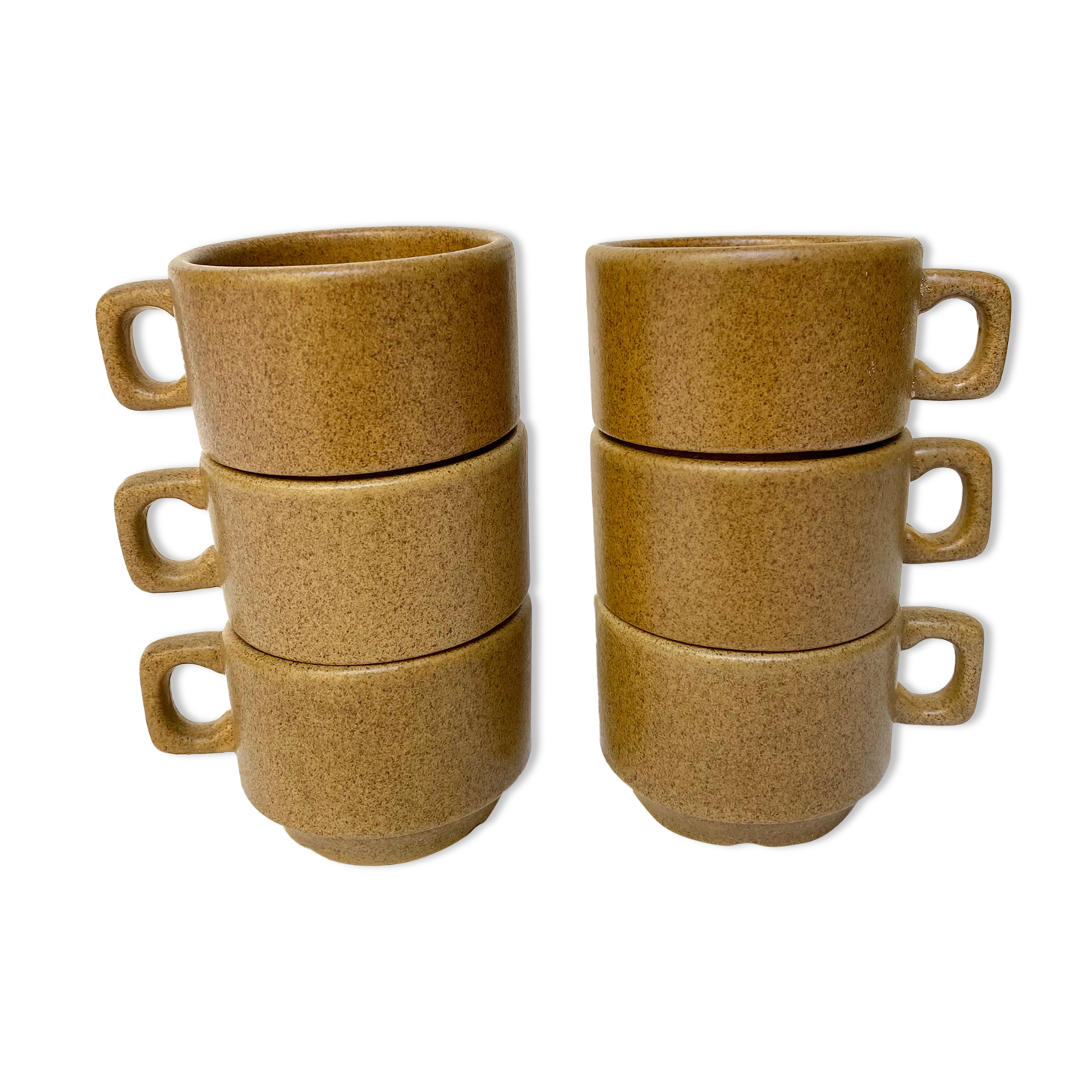 Vintage stoneware coffee cups