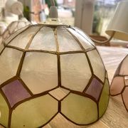 Suspension en nacre « Arlequin » vert