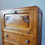Art Deco oak chest of drawers