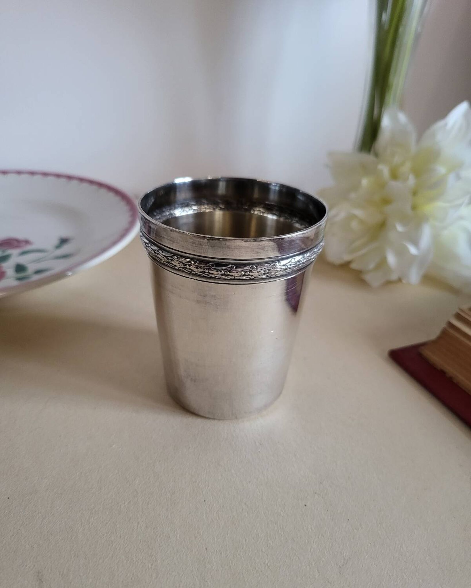 Silver-plated metal timbale by RAVINET d'ENFERT